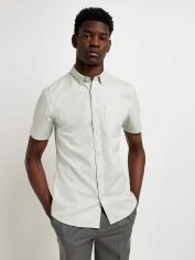 Акція на Сорочка бавовняна літня чоловіча River Island XAZ428984IFXZ M Світло-м'ятна від Rozetka