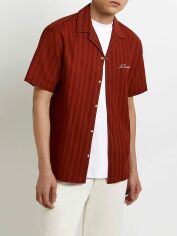 Акція на Сорочка бавовняна літня чоловіча River Island XAZ428804LZKF S Коричнева від Rozetka