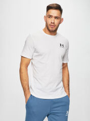 Акція на Футболка довга чоловіча Under Armour Sportstyle Left Chest Ss 1326799-100 3XL Біла від Rozetka