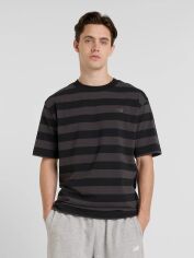 Акція на Футболка бавовняна довга чоловіча New Balance Athletics Cotton Thick Stripe MT51524BK L Чорна від Rozetka