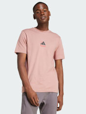 Акція на Футболка бавовняна довга чоловіча Adidas M L Pizza Tee JJ4018 S Warcla з принтом від Rozetka