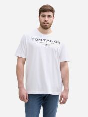 Акція на Футболка бавовняна чоловіча Tom Tailor 1047002-20000 4XL Біла від Rozetka
