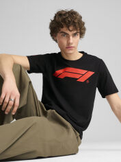 Акція на Футболка бавовняна довга чоловіча Puma Essentials 63326401 XL Black з принтом від Rozetka