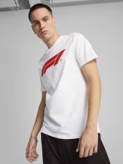 Акція на Футболка бавовняна довга чоловіча Puma Essentials 63326402 M White з принтом від Rozetka