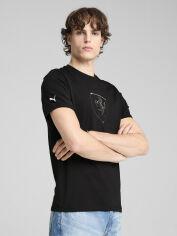 Акція на Футболка бавовняна довга чоловіча Puma Sportswear 63018901 M Black з принтом від Rozetka