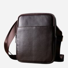 Акція на Сумка планшет через плече чоловіча з натуральної шкіри Vintage leather-22863 Коричнева від Rozetka