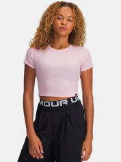 Акція на Футболка коротка жіноча Under Armour Ua Rival Rib Baby Tee 6000264-647 L Рожева від Rozetka