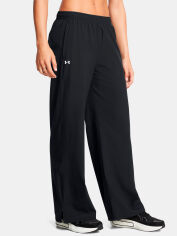 Акція на Спортивні штани жіночі Under Armour Ua Rival Wide Leg Pant 1386453-001 M Чорні від Rozetka