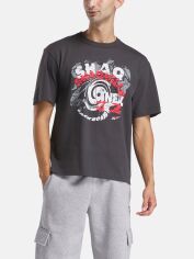 Акція на Футболка бавовняна довга чоловіча Reebok Gs Hs Shaq Spiral Tee 100218842 2XL Темно-сіра від Rozetka