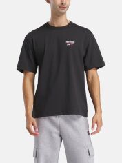 Акція на Футболка бавовняна довга чоловіча Reebok Gs Hs Shaq Logo Tee 100218843 L Чорна від Rozetka