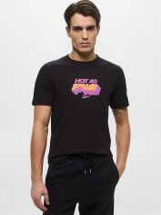 Акція на Футболка бавовняна довга чоловіча Reebok Gs Hype Text Tee 100218834 M Чорна від Rozetka