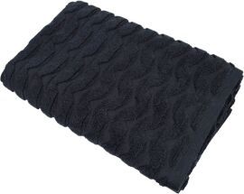 Акція на Рушник махровий GM Textile банний 70х140 см Зигзаг чорний від Rozetka