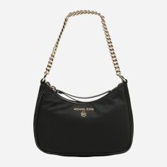 Акція на Сумка багет сідло жіноча маленька Michael Kors Jet set Charm 32H1GT9C1C-001 Чорна від Rozetka