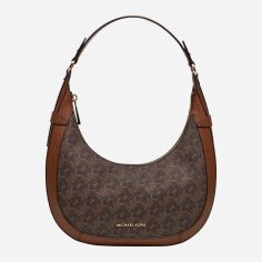 Акція на Сумка хобо жіноча середня Michael Kors Preston 30S4G0PL5I-227 Коричнева від Rozetka