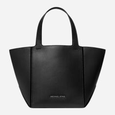 Акція на Сумка жіноча з натуральної шкіри середня Michael Kors Jordi 30F4T9JT5L-001 Чорна від Rozetka