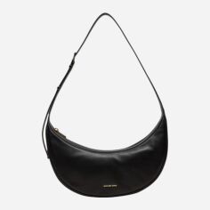 Акція на Сумка хобо жіноча з натуральної шкіри середня Michael Kors AVRA 32T4G1UC6L-001 Чорна від Rozetka