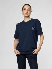 Акція на Футболка бавовняна довга жіноча Arber T-Shirt Ff19 F13.19.09.332 L Синя від Rozetka