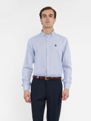 Акція на Сорочка бавовняна чоловіча Arber Custom Fit Bd F05.02.06.411 39 Синя від Rozetka