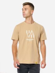 Акція на Футболка бавовняна довга чоловіча Arber T-Shirt Ff19 F13.08.16.331 XL Бежева від Rozetka
