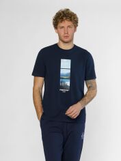 Акція на Футболка бавовняна довга чоловіча Arber T-Shirt Ff19 F13.17.09.332 L Синя від Rozetka