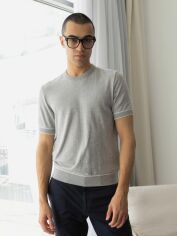 Акція на Футболка бавовняна довга чоловіча Arber Crew-Neck Ss N-Avt-120 M09.61.12.521 2XL Сіра від Rozetka