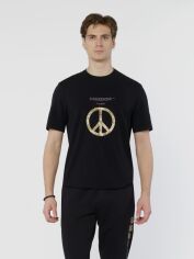 Акція на Футболка бавовняна довга чоловіча Arber T-Shirt Ff19 F13.20.02.332 3XL Чорна від Rozetka