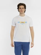 Акція на Футболка бавовняна довга чоловіча Arber T-Shirt Ff19 F13.03.00.411 3XL Біла з принтом від Rozetka