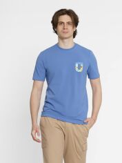 Акція на Футболка бавовняна довга чоловіча Arber T-Shirt Ff19 F13.11.06.411 S Блакитна від Rozetka