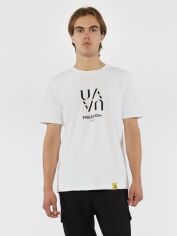 Акція на Футболка бавовняна довга чоловіча Arber T-Shirt Ff19 F13.01.00.331 3XL Біла з принтом від Rozetka