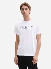 Акція на Футболка бавовняна чоловіча Tom Tailor 1045940-20000 3XL Біла від Rozetka