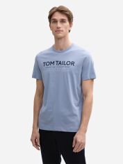 Акція на Футболка бавовняна чоловіча Tom Tailor 1045940-37533 L Блакитна від Rozetka