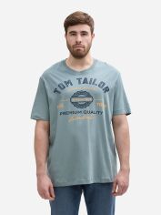 Акція на Футболка бавовняна чоловіча Tom Tailor 1039944-27475 3XL Сіра від Rozetka