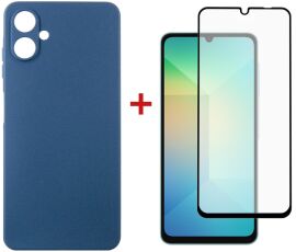 Акція на Комплект панель + скло DENGOS Carbon для Samsung Galaxy A06 Blue (DG-KM-114) від Rozetka