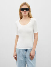 Акція на Топ жіночий Koton 0YAK13390YS-001 XL Off White від Rozetka