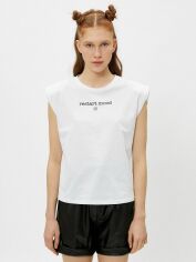 Акція на Футболка Koton 1YAL18510IK-001 S Off White від Rozetka