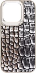 Акція на Панель Harder Glamorous Croco для Apple iPhone 15 Pro Grey Gold від Rozetka