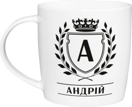 Акція на Фарфорова чашка Kvarta Андрій 360 мл в подарунковій коробці (2501) від Rozetka