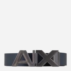 Акція на Ремінь двосторонній чоловічий з натуральної шкіри Armani Exchange 456565056 32 (110.5 см) Синій/Коричневий від Rozetka