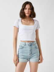 Акція на Топ жіночий Koton 2SAK50392EK000 2XL Білий від Rozetka