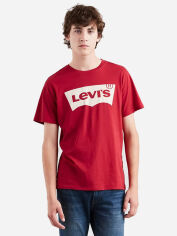 Акція на Футболка бавовняна довга чоловіча Levi`s 669128416 S Червона з принтом ( 1159831860) від Rozetka