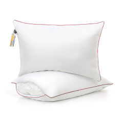 Акція на Подушка антиаллергенная средняя 1176 DeLuxe Hand Made EcoSilk MirSon 70х70 см від Podushka