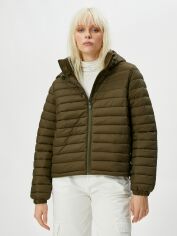 Акція на Куртка демісезонна з капюшоном жіноча Koton 4WAK20127EW876 34 Хакі від Rozetka