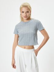 Акція на Топ жіночий Koton 4SAK50497EK027 L Сірий від Rozetka