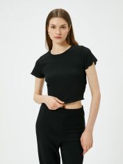 Акція на Топ жіночий Koton 4SAK50525EK999 XL Чорний від Rozetka