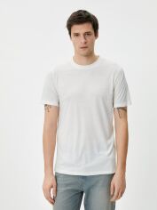 Акція на Футболка довга чоловіча Koton 4SAM10276HK000 XL Біла від Rozetka