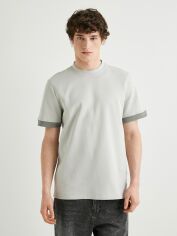Акція на Футболка бавовняна довга чоловіча Koton 4SAM10263HK031 XL Сіра від Rozetka
