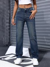 Акція на Джинси Regular Fit жіночі SHEIN GD-00135195 26 Сині від Rozetka