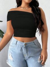 Акція на Топ жіночий SHEIN GD-00139605 4XL Чорний від Rozetka