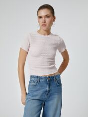 Акція на Топ жіночий Koton 4SAL10128IK274 XL Рожевий від Rozetka