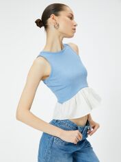 Акція на Топ жіночий Koton 4SAL30316IK648 L Блакитний від Rozetka